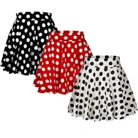 women ladies mini girl short skirts clothes clothings casual polka dot leisure print red white black a link skirts sundress