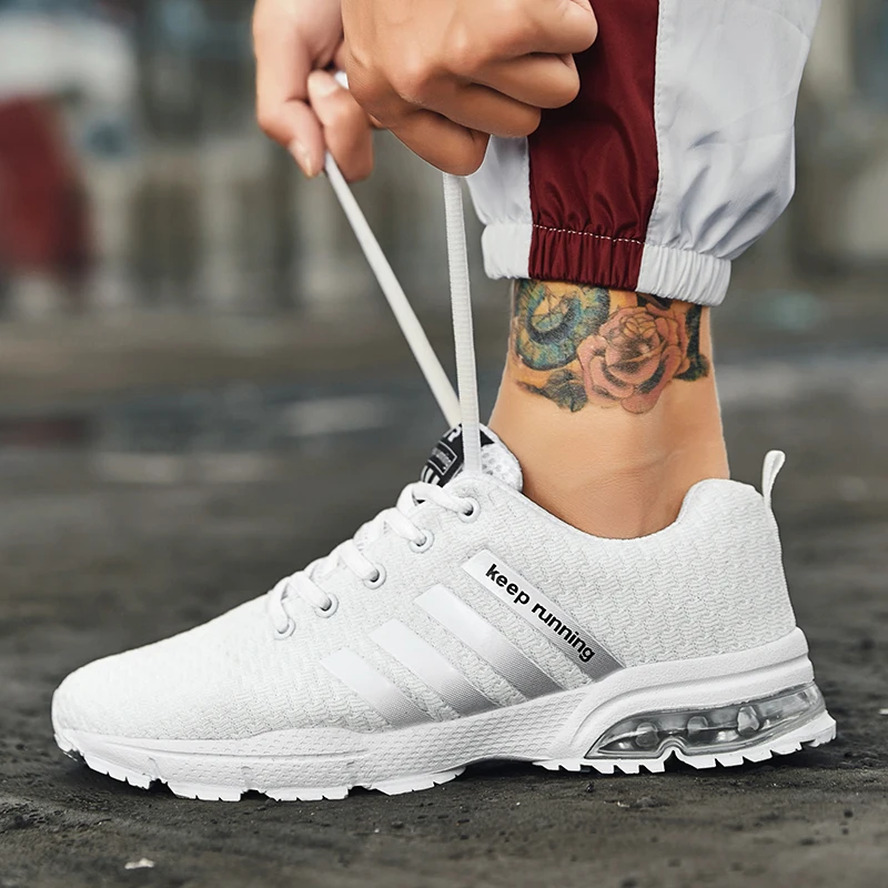 Sneakers Men's Walking Light Casual Shoes Breathable Men's Shoes Lace Up Large Size Marathon zapatillas de deporte