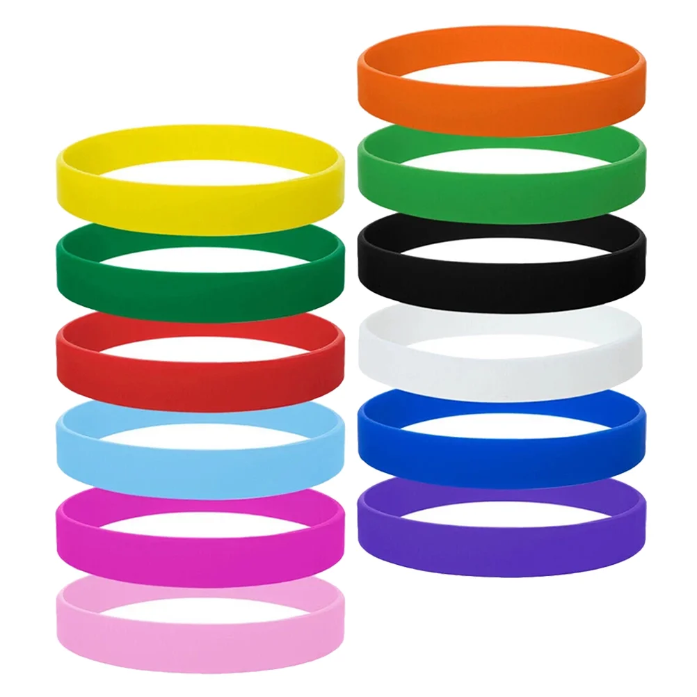 

No Words Fluorescent Silicone Bracelet Kids Wristbands Luminous Rubber Bracelets
