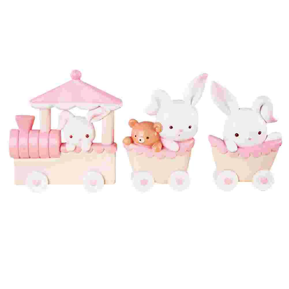 

3Pcs Resin Lovely Cake Decoration Home Doll Decor Creative Baking Supply