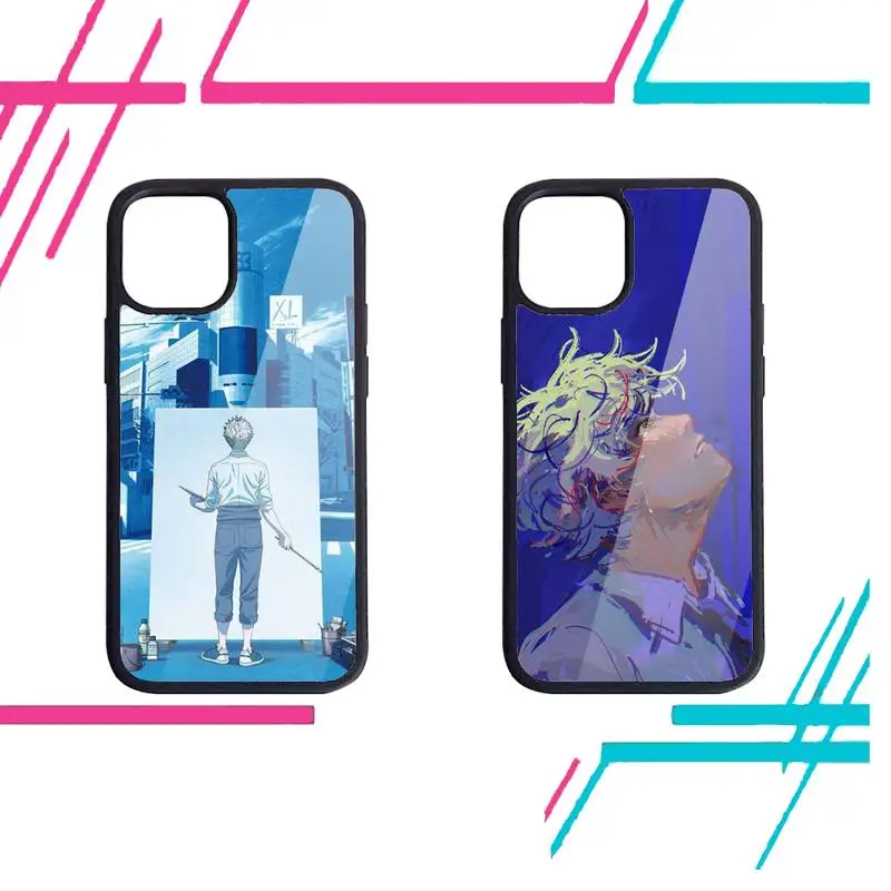 

Blue Period anime Phone Case PC for iPhone 11 12 13 pro XS MAX 8 7 6 6S Plus X XR Luxury shell funda