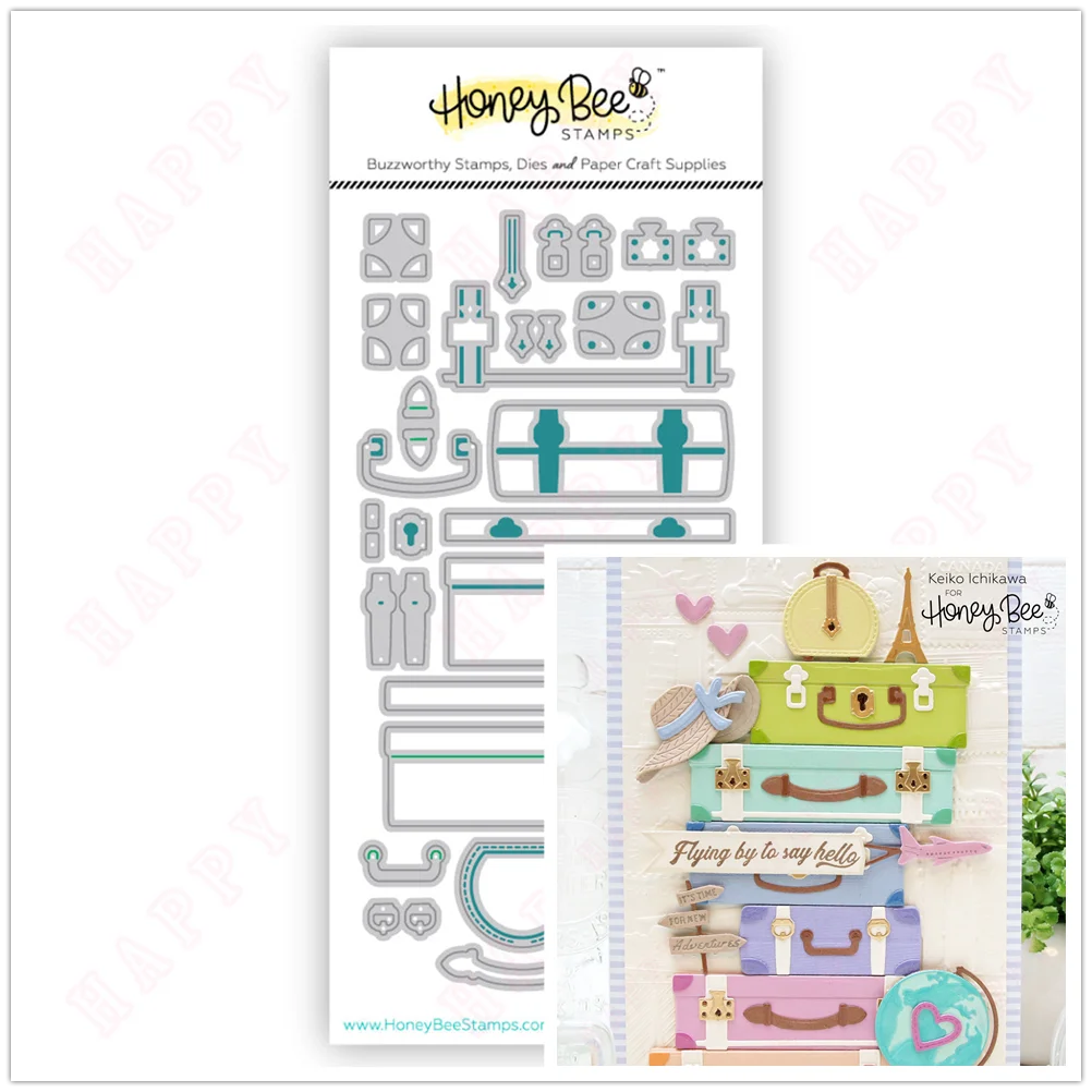 Милые слои: маленький чемодан металлический трафарет фотоформа Бумажный шаблон