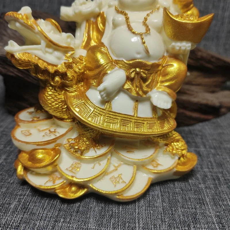 Рисунок орехов цвета слоновой кости позолоченный сюаньу горничный дракон