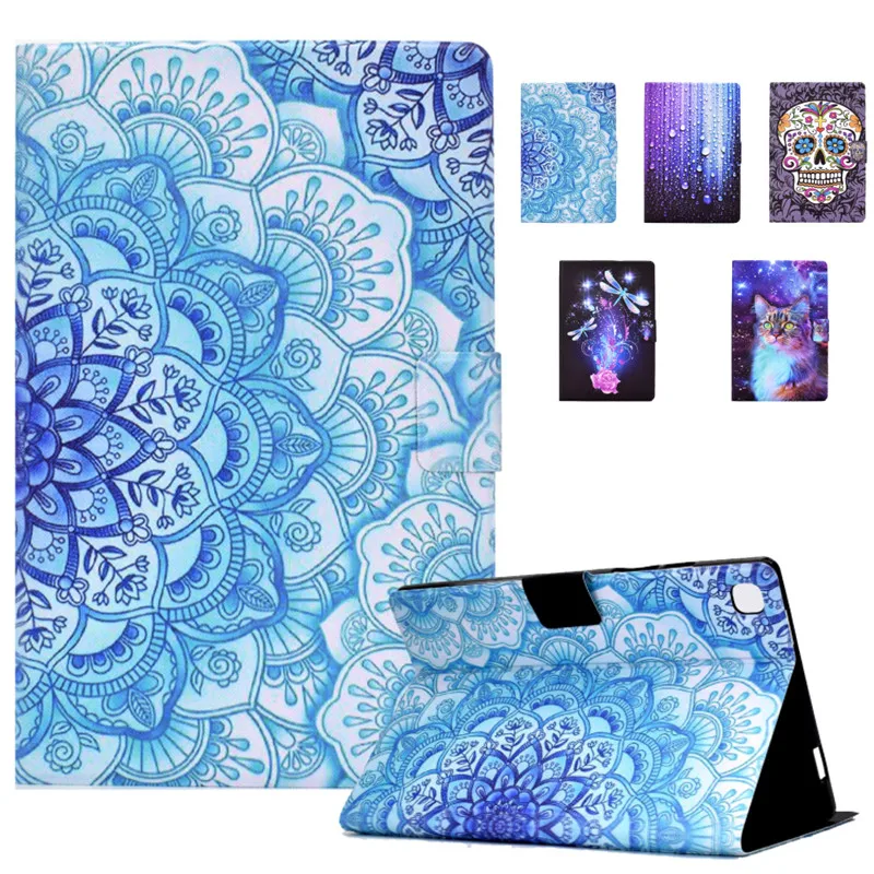 

Print PU Leather Cartoon Case for Samsung Galaxy Tab S6 Lite 10.4 P610 P615 SM-P610 / SM-P615 10.4'' Tablet Folding Stand Cover
