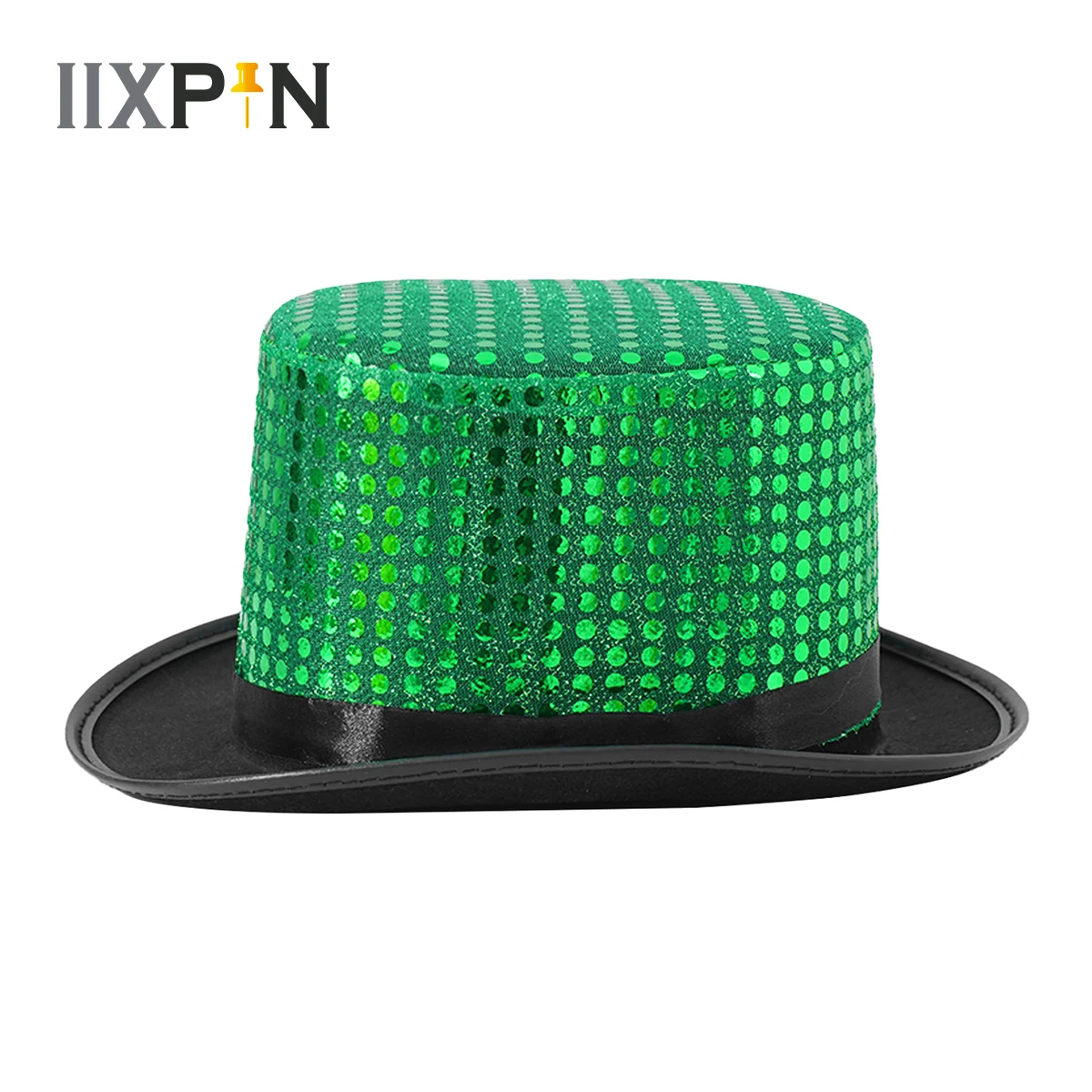 

Magic Gentleman Hat for Kids Girls Boys Carnival Christmas Felt Sequins Lincoln Top Hat Children Party Role Playing Dress Up Cap