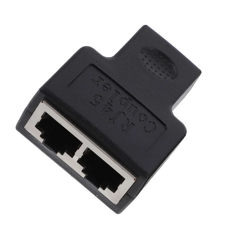 

Rj45 Connector Network Tee Ethernet Splitter Socket 4.2X3.5X2CM 1 Port Connectors Black 3u Gold-plated