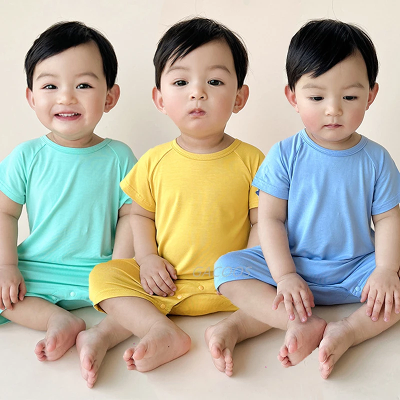 

0-24M Cotton Modal Baby Romper Summer Short Sleeve Baby Boy Girl Clothes New Born Onesies Baby Jumpsuit Girls Pajamas Bodysuits