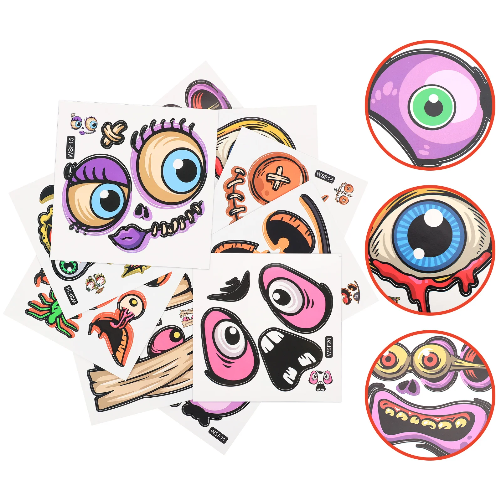 

Stickersexpression Sticker Decorating Face Pumpkin Decal Decals Diy Make Scary Your Horror A Favors Garage Outdoor Wall
