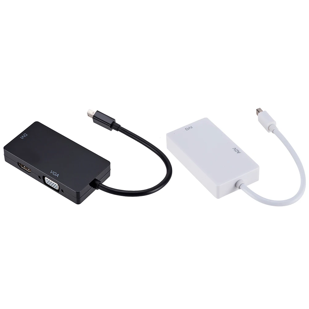 3 в 1 мини-адаптер с портом дисплея на VGA/DVI совместимый HDMI преобразователь для Mac Book