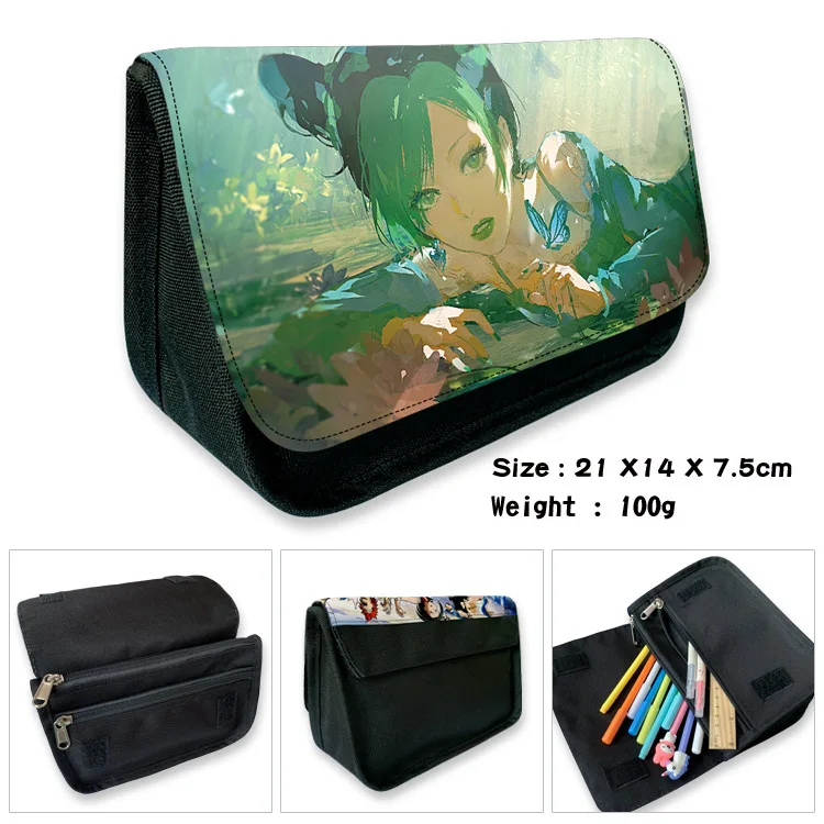 E-Mell JOJO's Bizarre Adventure Stone Ocean Jolyne Cujoh Noriaki Rohan Kujo Jotaro Narciso Covered Pencil Bag Day Clutches