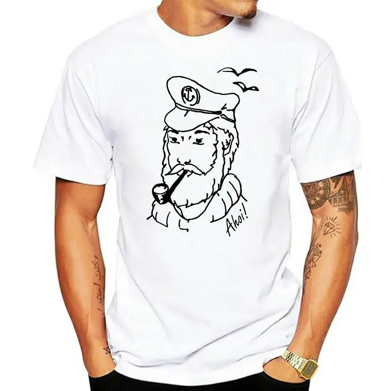 

T Shirt Lowest Price 100% Cotton O-Neck Short Nautical Captain Graphic Mens T Shirts