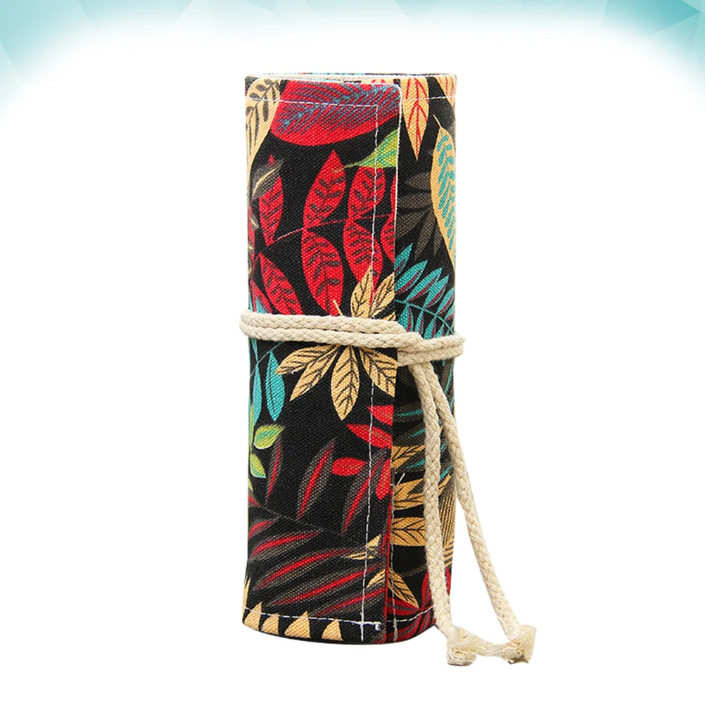 

72 Slots Case Roll Up Organizers Washable Bag Pencils Storage Wrap Pouch Holder Ethnic Style for Graders Girls Down