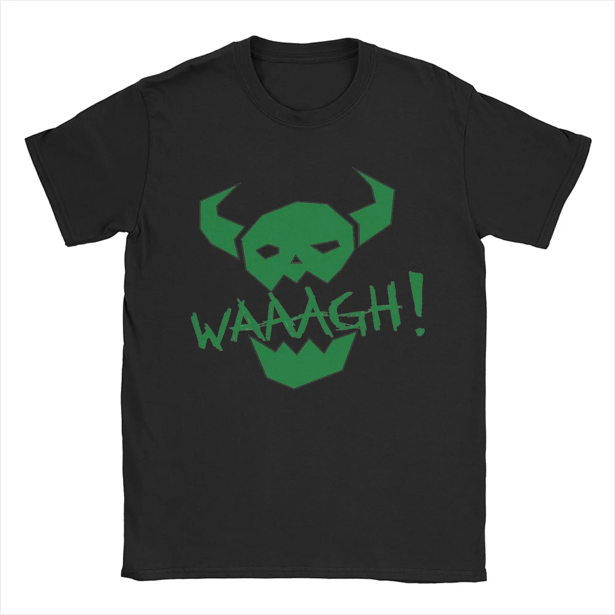 Warhammers Ork WAAAGH T-Shirts for Men Women Fun Cotton Tees Round Collar Short Sleeve T Shirt Printed Tops
