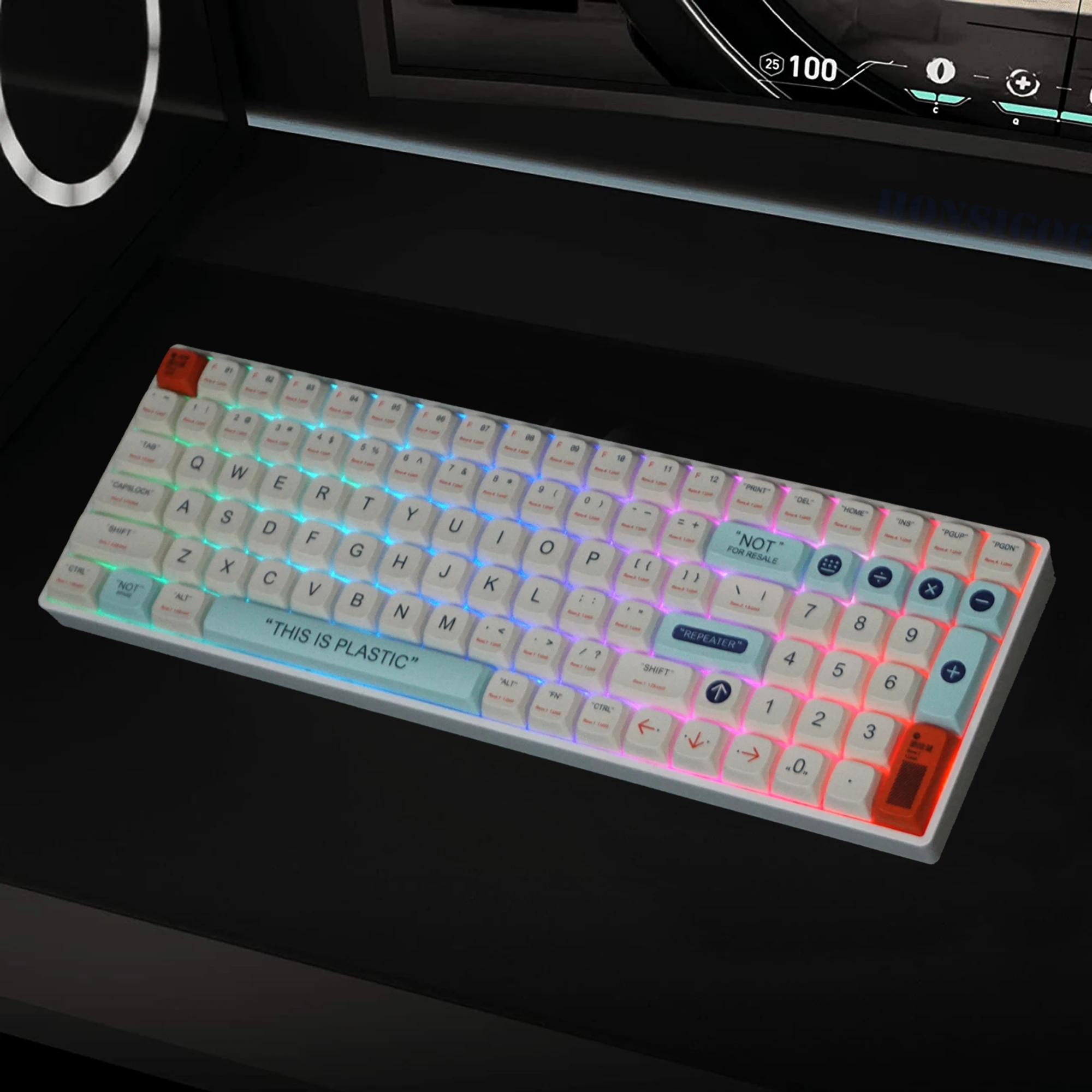 

Механическая клавиатура с 96% клавишами DK100, беспроводная Bluetooth-клавиатура с Rgb-подсветкой, изготовленная на заказ, это пластиковые колпачки для кнопок, волшебные клавиатуры