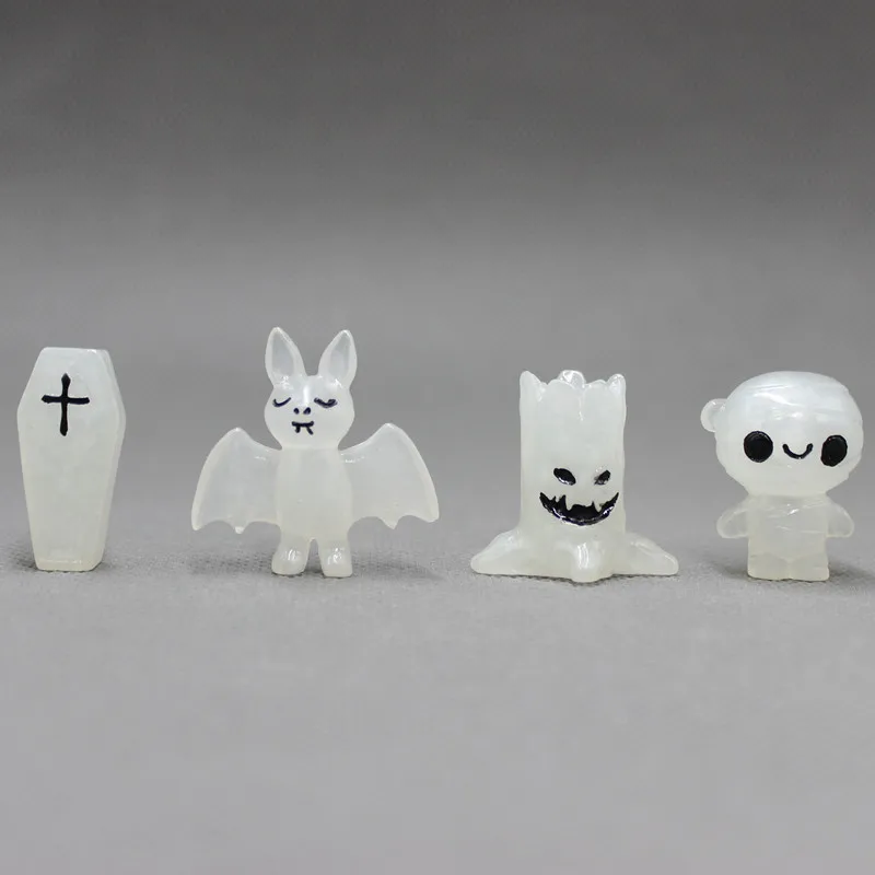 Luminous Cartoon Halloween Miniature Kit for Dolls Sphinx Figurine Home Figurines Interior Resin Miniatures Decoration Decor |