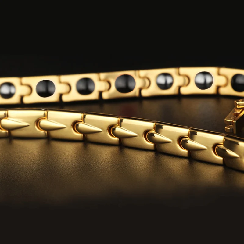 Мужское ожерелье из чистого титана антиаллергенное золото не выцветает