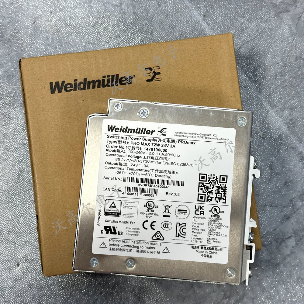 Фото Weidmüller 1478100000 PRO max 72W 24V 3A Совершенно новый №4