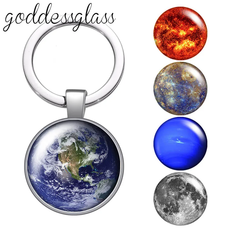 

Брелок с кабошоном, автомобильный брелок с изображением солнца, Марса, Меркури, Венеры, Плутона, планеты, земля, подарок