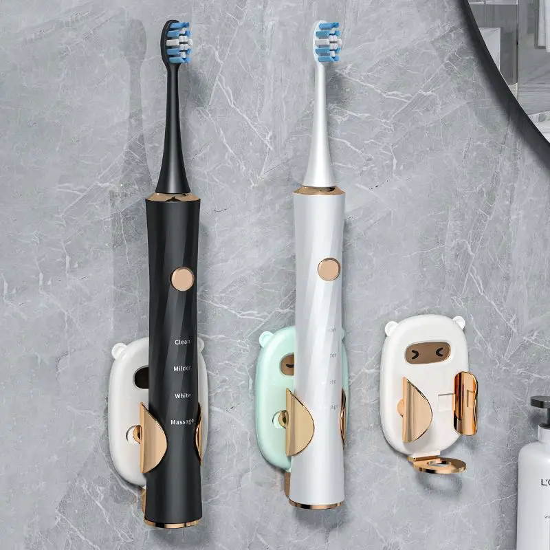 

Punch-free Electric Toothbrush Holder Wall Hanging Household Toothbrush Rack Bathroom Single Toothbrush Base Suction Wallhanging