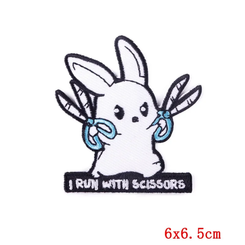 Iron On Patches for Clothes Kirki Clothing Stickers Fabric Sewing Embroidered Patch Thermal Adhesive Applique Fusible Badges