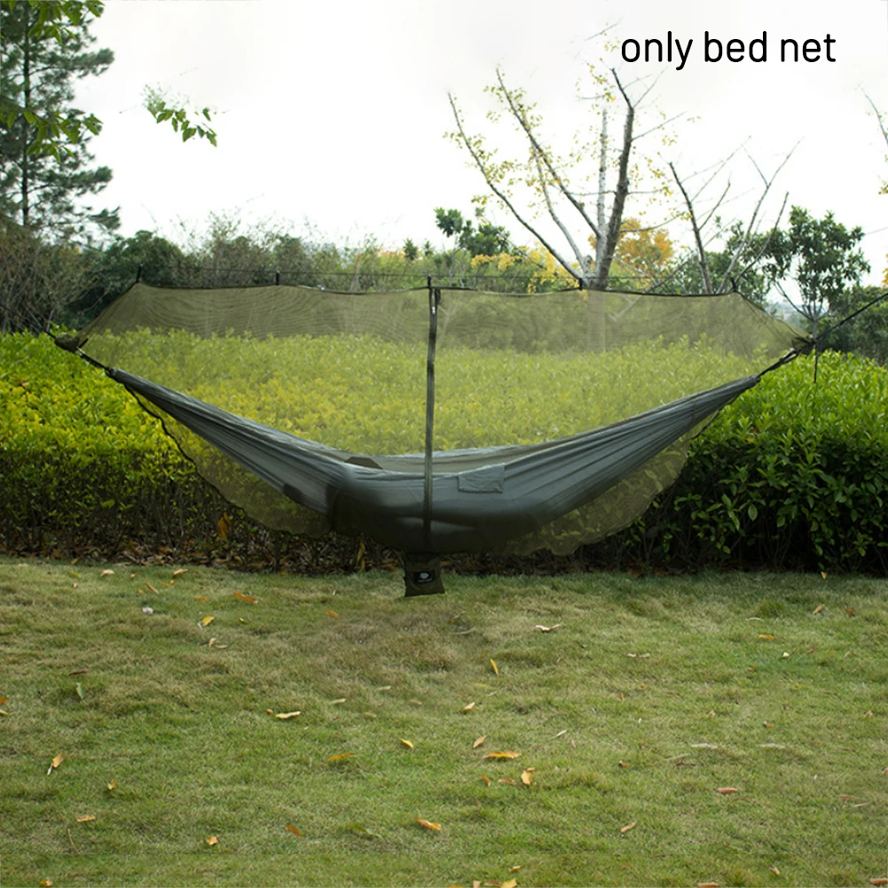 

Outdoor Zipper Hook Hiking Bug Mosquito Net 360 Degree Protection Hammock Net 3.4*1.4m Easy Use Double Separating Accessories #