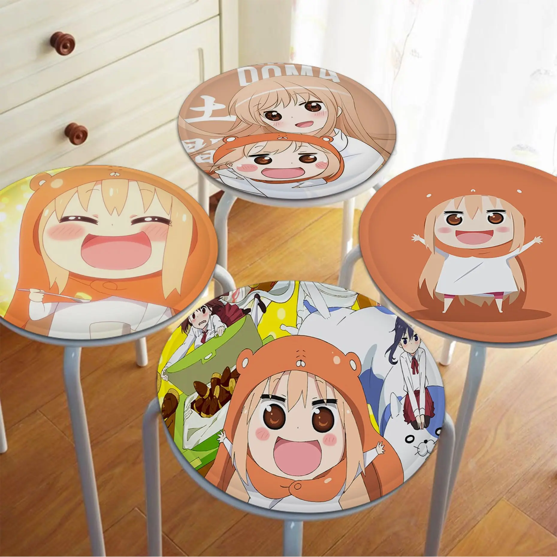 

Cute Umaru Chan Anime Decorative Seat Cushion Office Dining Stool Pad Sponge Sofa Mat Non-Slip Stool Seat Mat