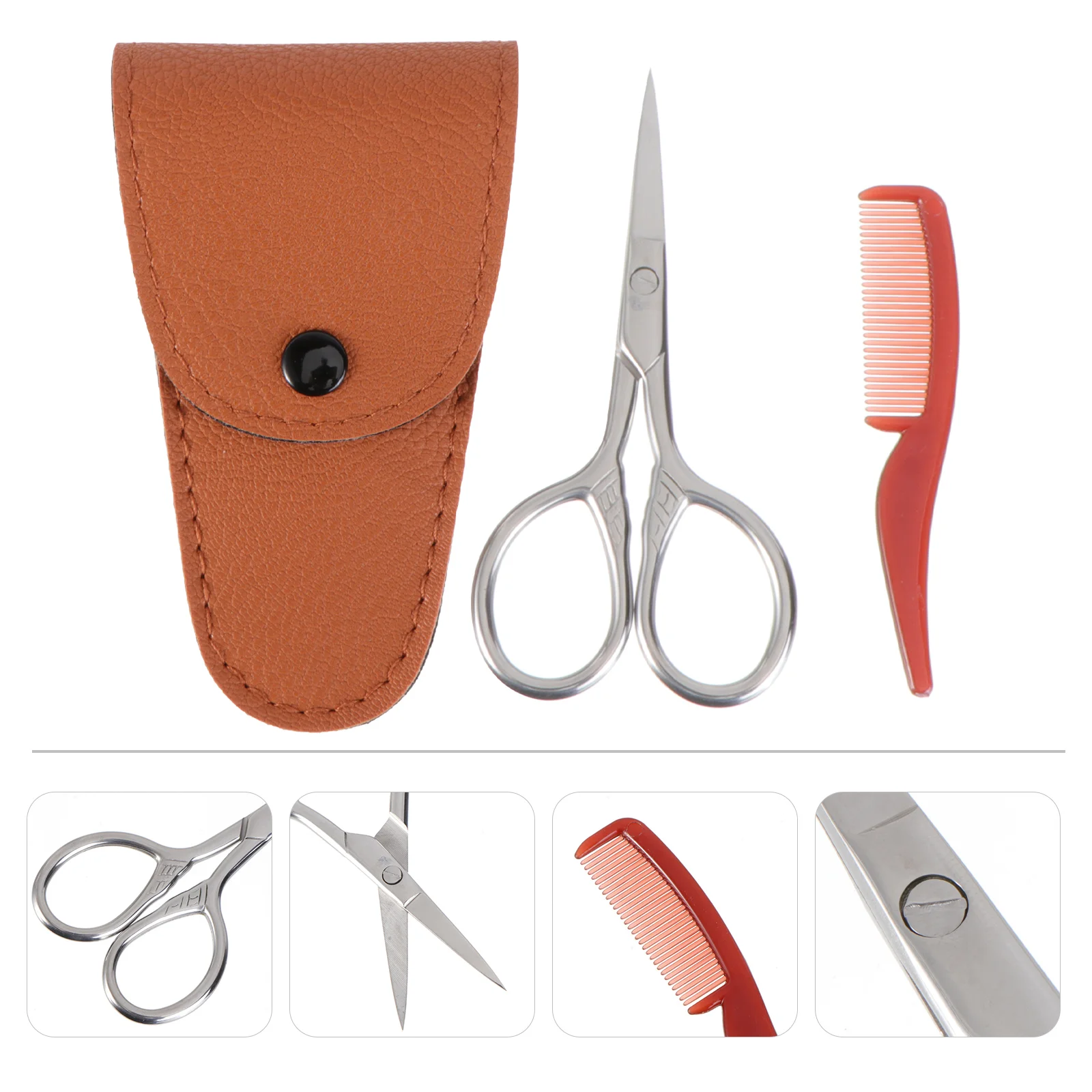 

Beard Scissors Trimming Mustache Grooming Kit Shears Setstainless Steelmens