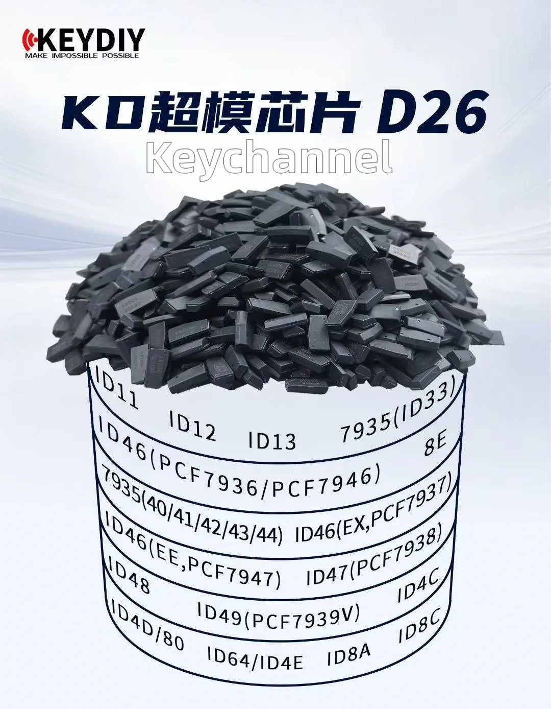 

10 шт. KEYIDY Super Chip D26 Транспондер автомобильного ключа PCF7939 ID49 ID46 ID47 ID48 4D80 8A 8C Чип для KD-X2 X1 для Honda Toyota Nissan