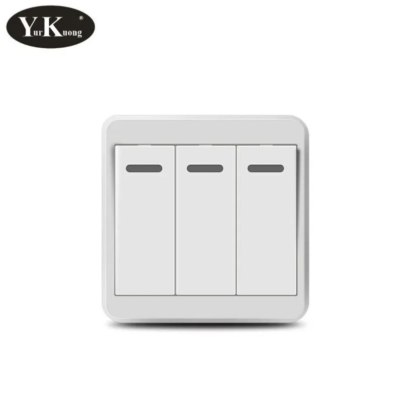 

1/2/3 комплект беспроводной настенный выключатель RF 433 МГц светильник ключатель дистанционного управления 86 настенный выключатель 10 А 110 В 220 в приемник для светодиодной лампы вентилятора