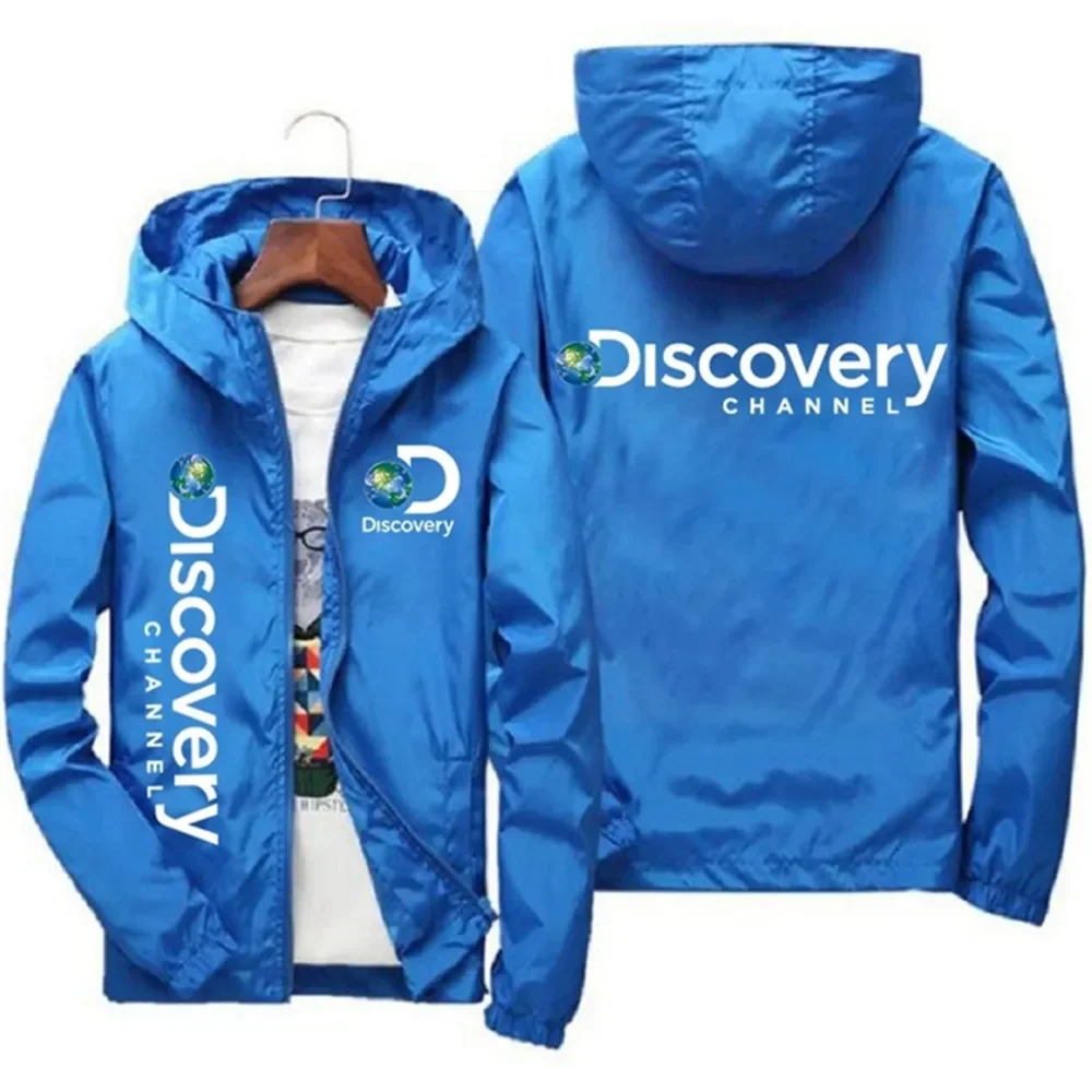 

Весенне-осеннее Мужское пальто New Discovery Channel с модным принтом, уличная модная одежда, уличная ветрозащитная куртка для рыбалки