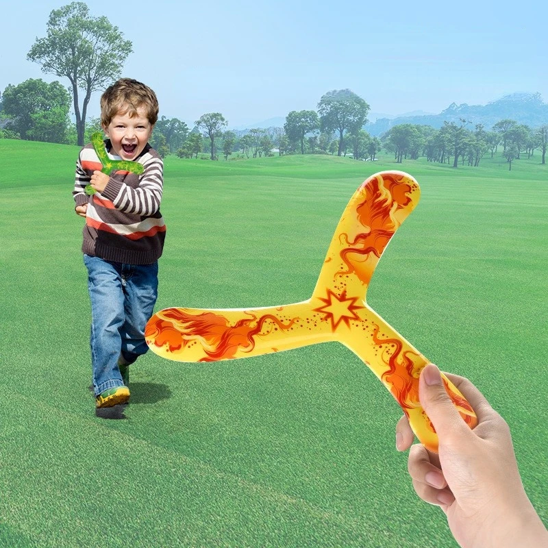 1PC Random Flying Disc Throwing Toy PU Dart Parent-child Interactive Saucer Kids Outdoor Game Sports Three-leaf Boomerang - купить по