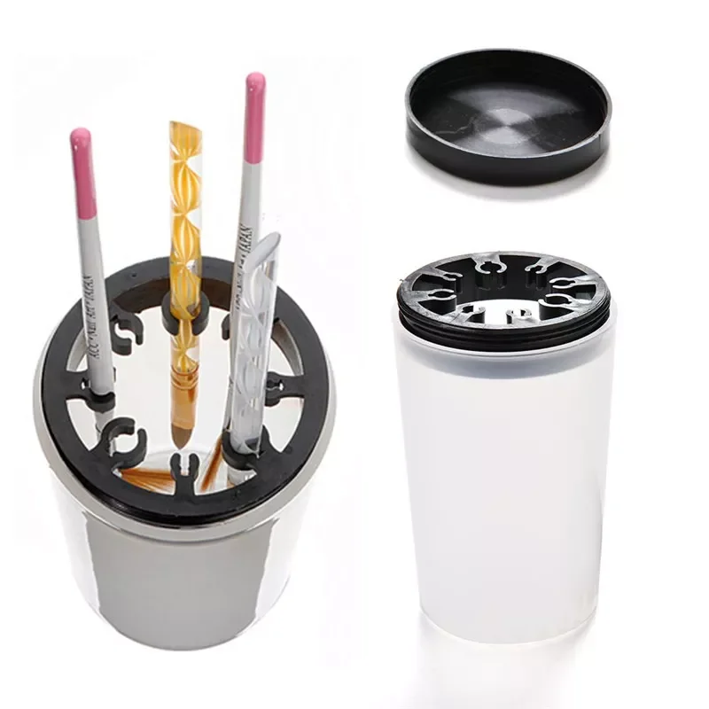 

Professional Handy Holder Acrylic Pen Cleaner Cup Washing Water Container Cup Nail Art Brush Pot Tool Nail Accessories