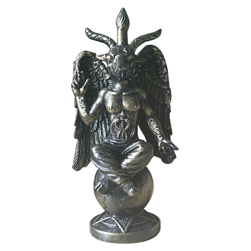 

2 шт., скульптура Зен-медитация, скандинавский идол, волшебное крыло, статуя козы, ремесла из смолы, религиозные украшения для дома