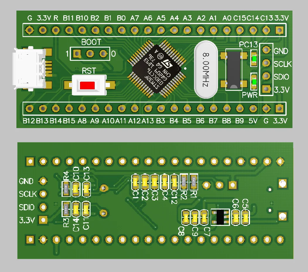 Основная пластина STM32F030CCT6 массовый продукт одночиповый микрокомпьютер STM32F030