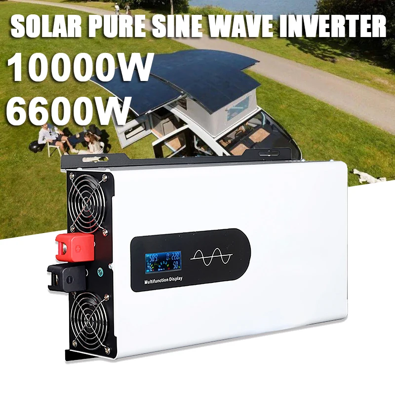 

6600W 10000W Professional Solar Pure Sine Wave Inverter 12V 24V to 110V 220V Power Inverter for Solar System RV Home