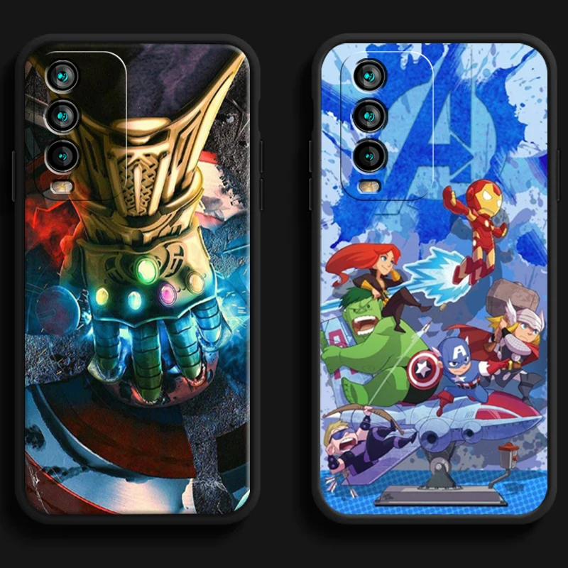 

Marvel Iron Man Phone Cases For Xiaomi Redmi 10 Note 10 10 Pro 10S Redmi Note 10 5G Soft TPU Coque Back Cover