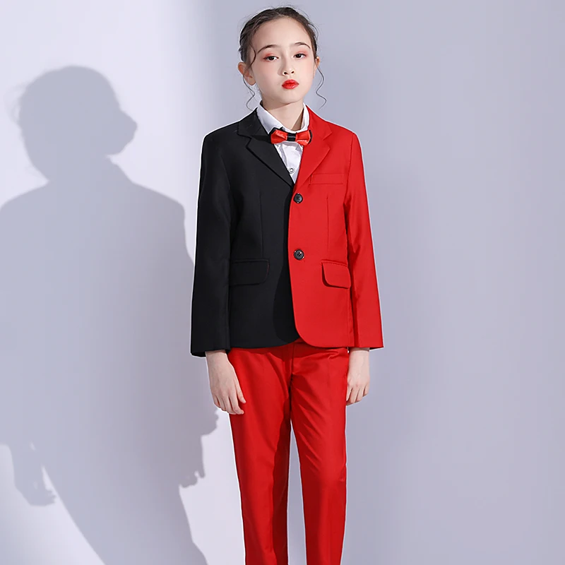 Children's suits, girls' suits, flower children's dresses Suit Jacket Korean version piano performance clothes Size 100-160