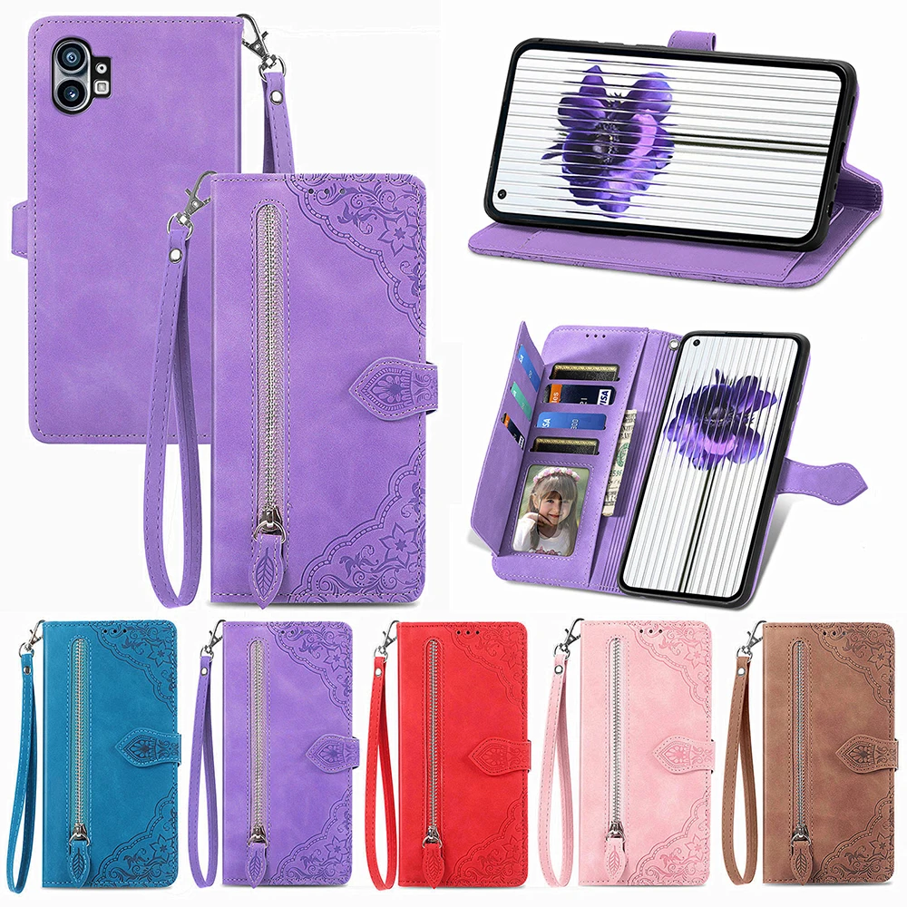 

Zipper Flip Leather Case For Noting Phone 1 Multi Card Slots Doka Wallet Phone Bags Cover For iPhone 14 13 12 11 Pro Max X XR XS