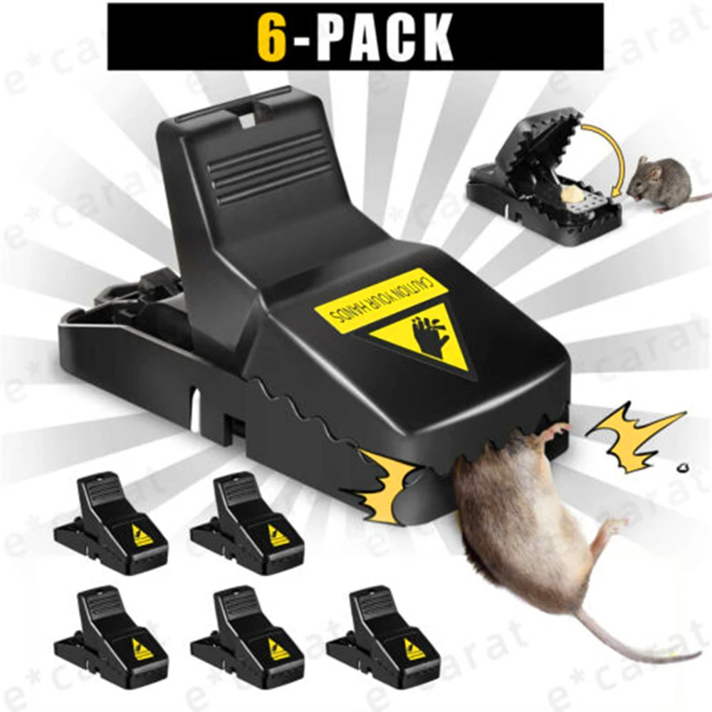 

1/6pcs Reusable Plastic Mouse Trap Rat Mice Catching Rat Traps Mouse Pest Killer Mouse Snap Traps Rodent Catcher For Home
