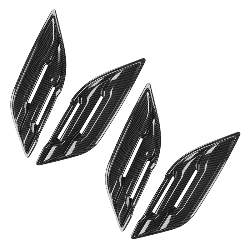 

2X Carbon Fiber Car Fender Air Outlet Side Vent Cover Trim Sticker For Ford Raptor F150