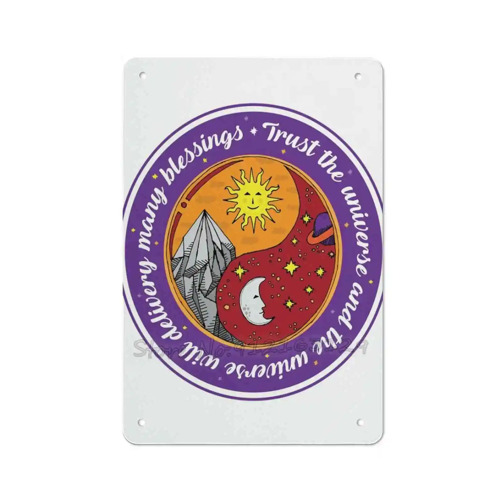 Металлическая вывеска Trust The Universe Декор жестяная подвесная картина Настенный
