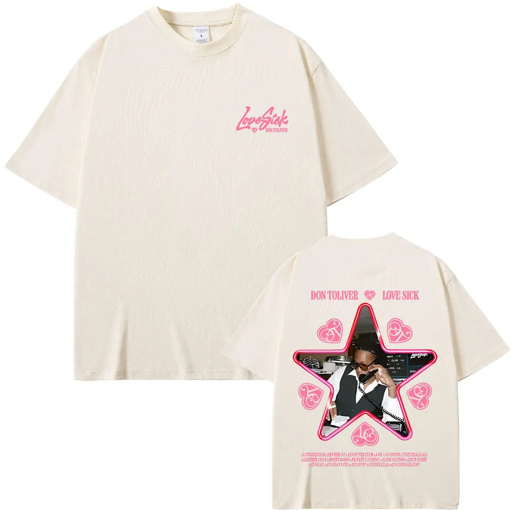 Новая горячая распродажа футболка с рисунком рэпера Don Toliver Love Sick для мужчин и