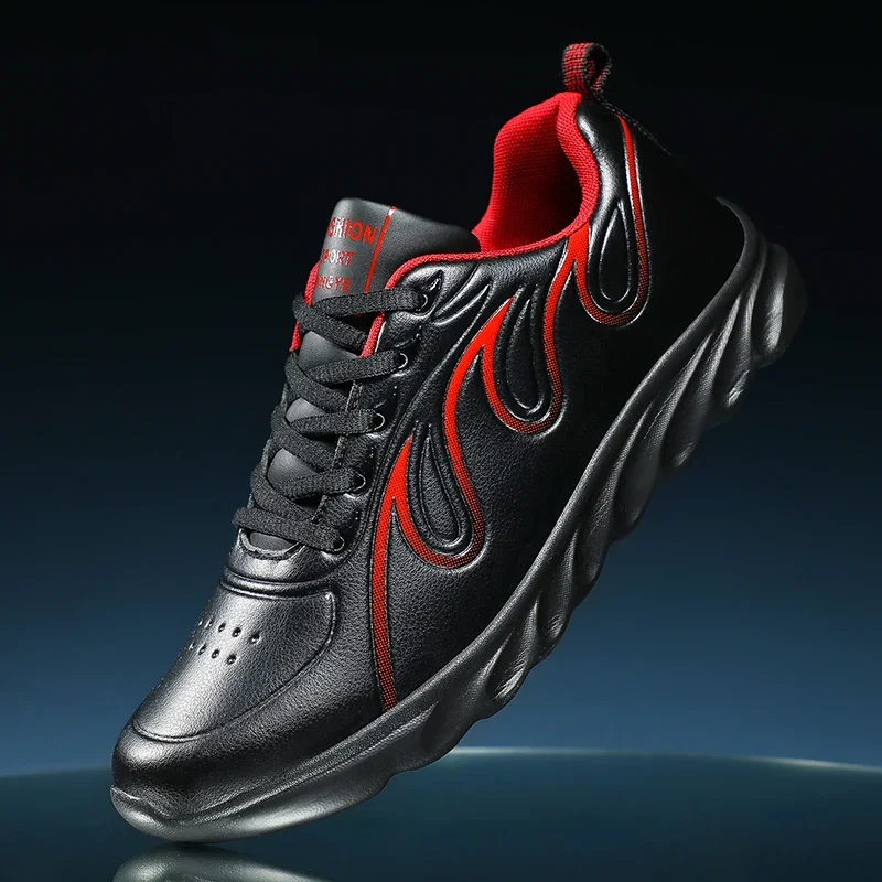 

Трендовые супер яркие кроссовки для мужчин, черные Универсальные мужские кроссовки для бега, уличная Нескользящая теннисная Мужская модная качественная обувь