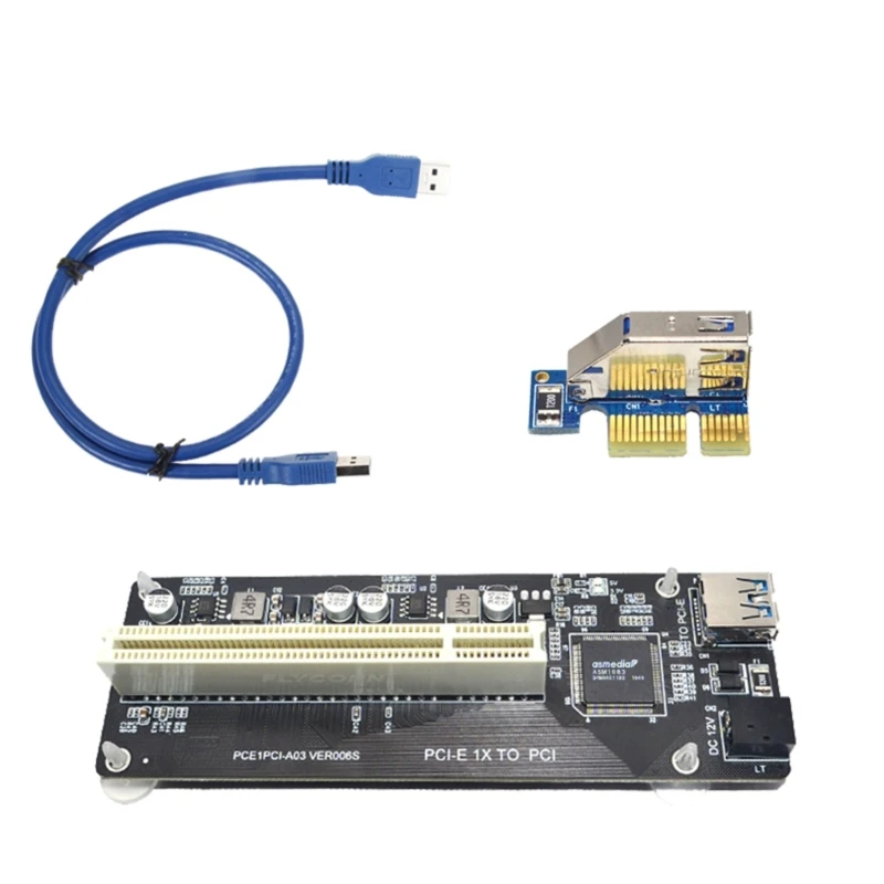 

Карта адаптера PCI-E to DUAL PCI PCI-E 1× Совместимость 1x4x8×16x Адаптер-конвертер Поддержка DC12V Усиленный источник питания