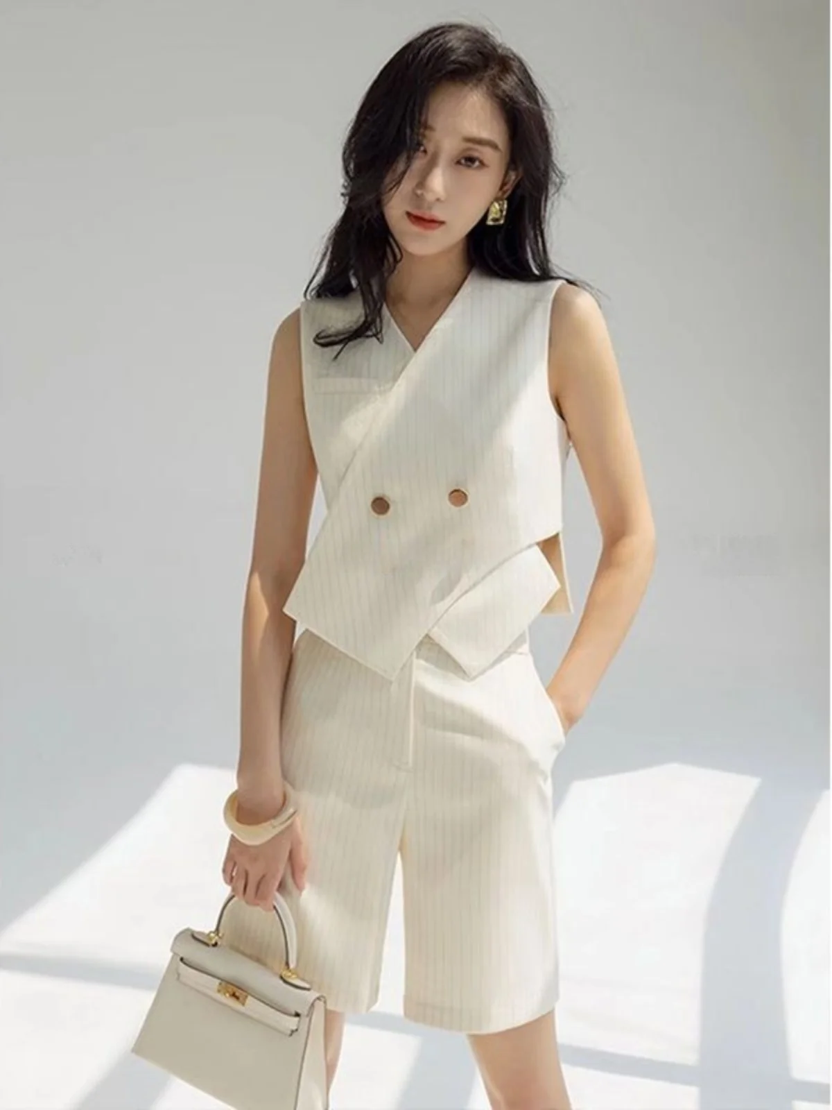 Костюм в полоску Design Sense жилет комплект из двух предметов летний