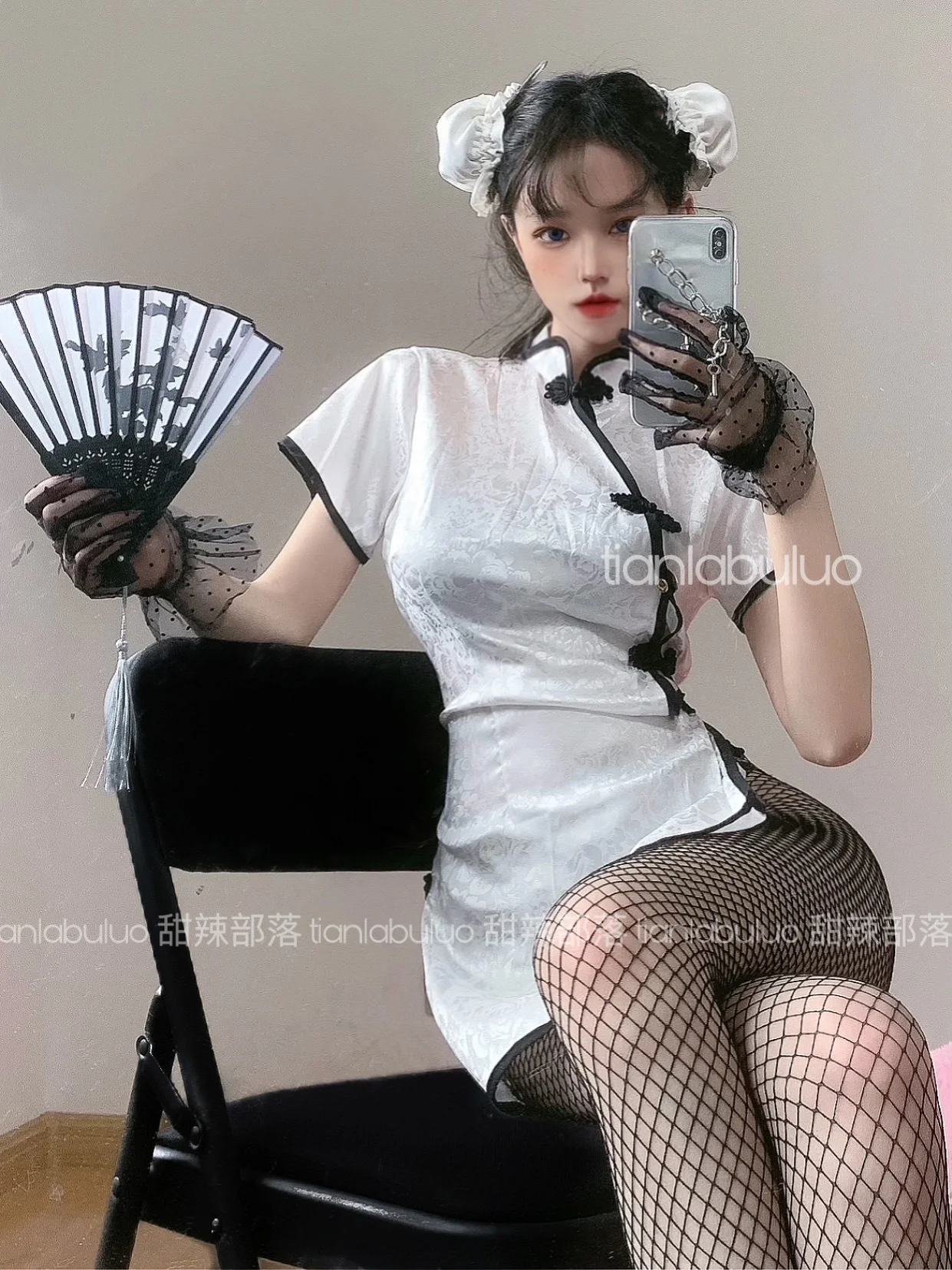 

Китайский Чонсам TVVOVVIN в стиле ретро, экзотическое мини-платье для косплея с бантом, корейские женские топы, лето 2022, Милая женская одежда DR7I