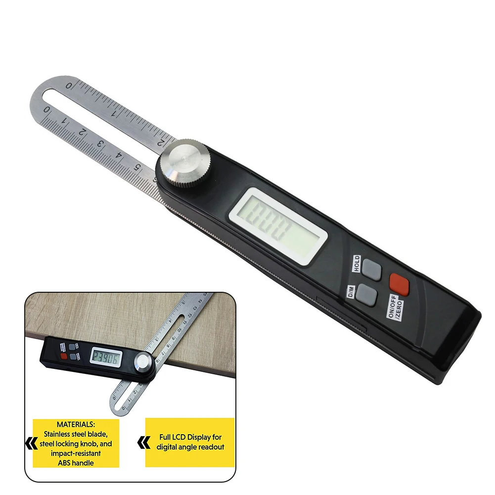 

Digital Angle Ruler Stainless Steel T Bevel Folding Gauge Tool 140 * 27 * 21mm Digital Protractor Electronic Level