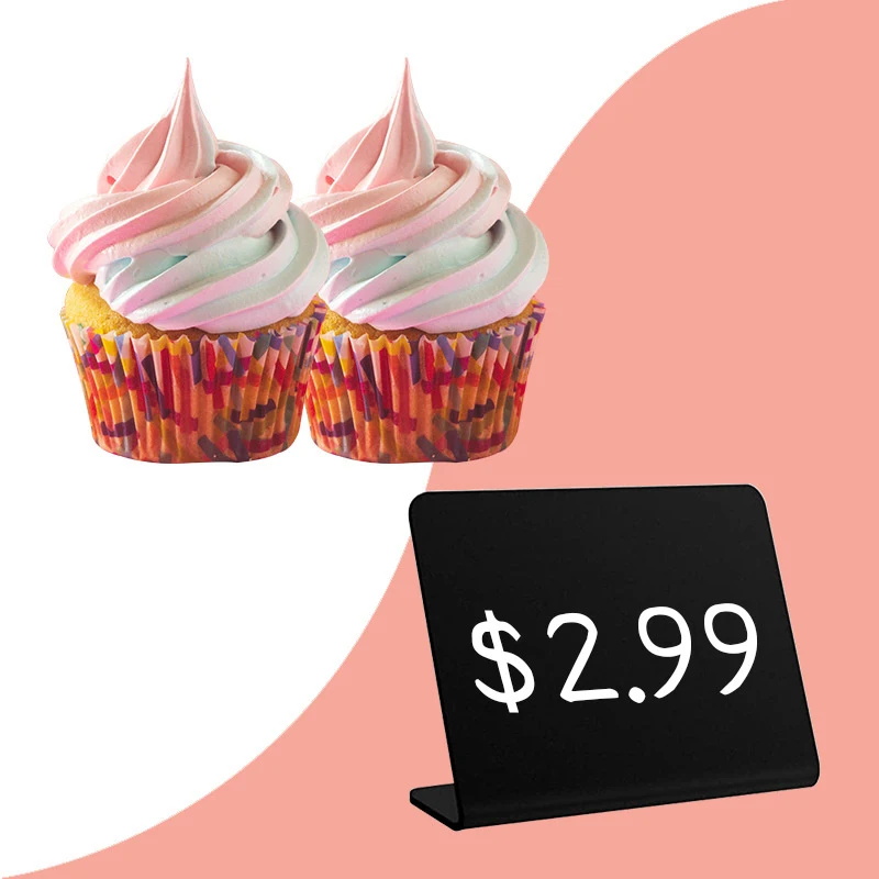 

5Pcs Mini Chalkboard Sign With Base Place Cards Name Tags Handheld Menu Blackboard For Labeling Coffee Shop Bakery Table Top