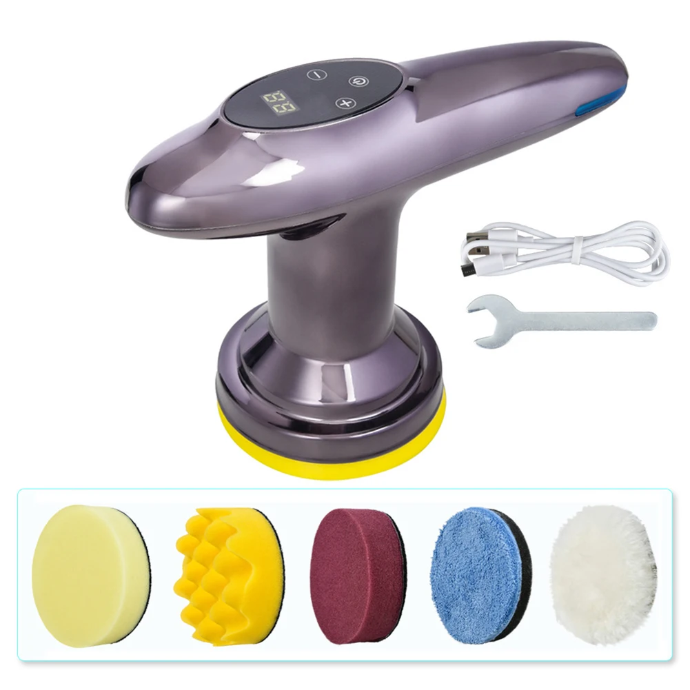 

Electric Car Polishing Buffing Waxing Machine DC 12V 6000rpm 6 Gears Adjustable Speed Wireless Auto Vehicle Polisher Kit