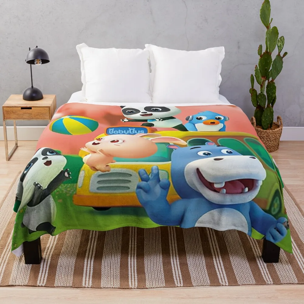 

Custom Blanket Bed Fabric Fourbab Babybus Baby Bus For Kids 2020 Throw Blankets